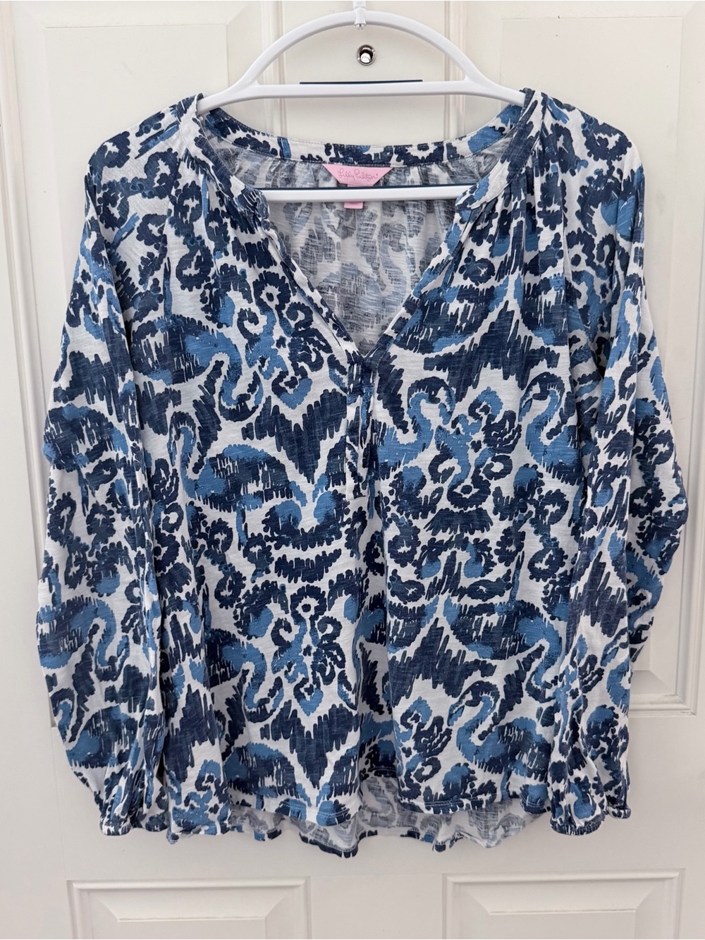 Lilly Pulitzer Meg Tunic M | Resort Navy Beach Bathers